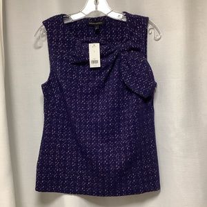 NWT BR Boucle knit blue & red/pink top sz SM